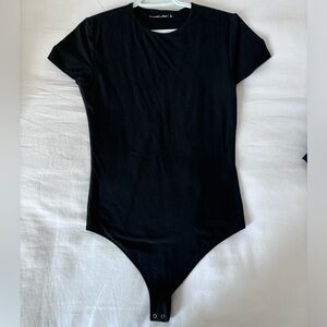 COPY - Abercrombie Cotton Blend Seamless Fabric Crew Bodysuit.